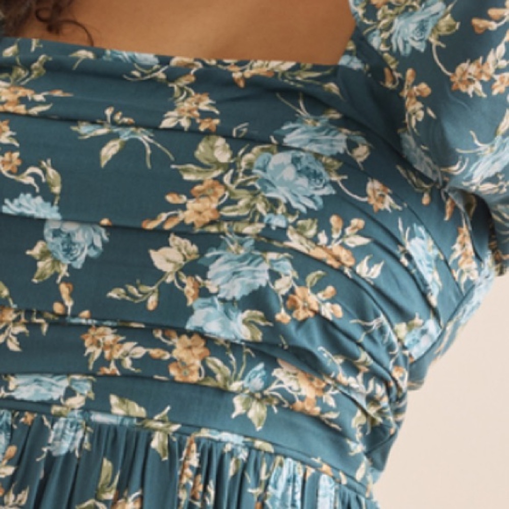 Arula Floral Gracie❤️ Mini Dress NWT Teal Baby Blue BEAUTIFUL 3X - Picture 6 of 7